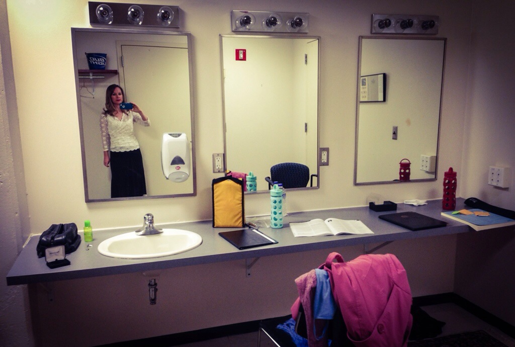 inside a dressing room